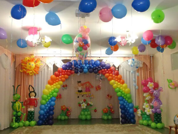 Детский день рождения - оформление воздушными шариками