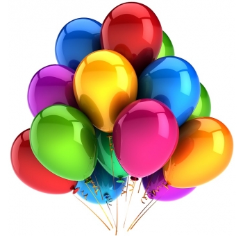 Різнокольорові повітряні кульки хром #1070