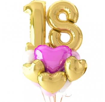 Повітряні кульки на день народження для дівчини #1129