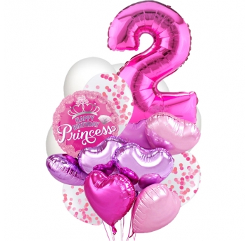 Повітряні кульки на день народження для дівчинки #1436