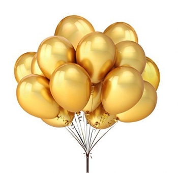 Золотые шары хром с гелием код 1577
