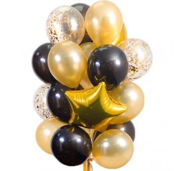Чорні та золоті повітряні кульки #2006