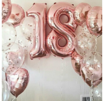 Повітряні кульки на день народження для дівчини #2339