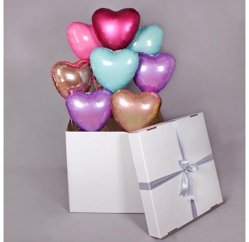 Коробка сюрприз з кульками для дівчини #2596