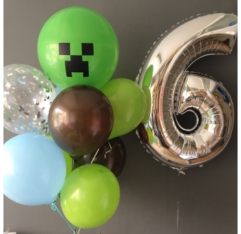 Повітряні кульки Minecraft на день народження #2605
