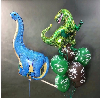 Гелієві кульки з динозаврами #2644