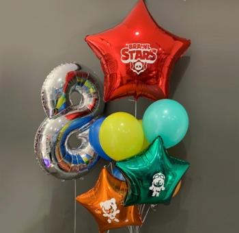 Повітряні кульки для хлопчика BRAWL STARS #2733