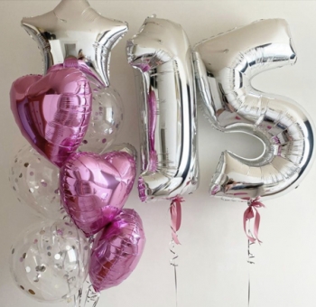 Гелієві кульки на день народження дівчинці #2736