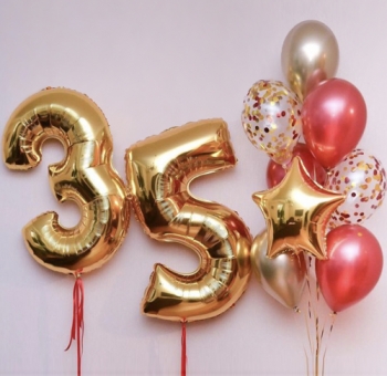 Повітряні кульки на день народження з цифрами #2750