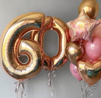 Повітряні кульки на день народження з цифрами #2763