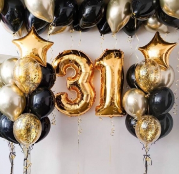Повітряні кульки на день народження з цифрами #2777