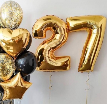 Повітряні кульки на день народження з цифрами #2786