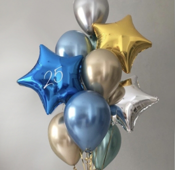 Набір хромованих повітряних кульок #2789