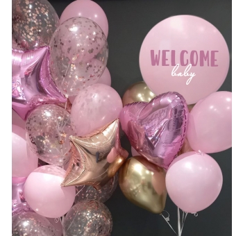 Кульки на виписку Welcome baby #2810