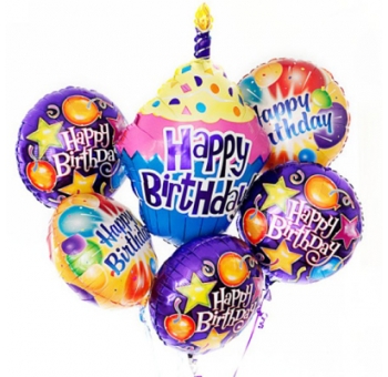 Букет воздушных шаров "С Днем Рождения" код 740