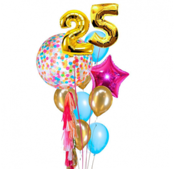 Повітряні кульки на день народження дівчині #931