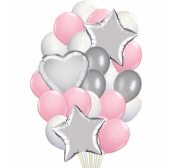 Рожеві повітряні кульки для дівчини #979