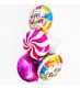 Букет из фольгированных воздушных шаров С Днем Рождения
